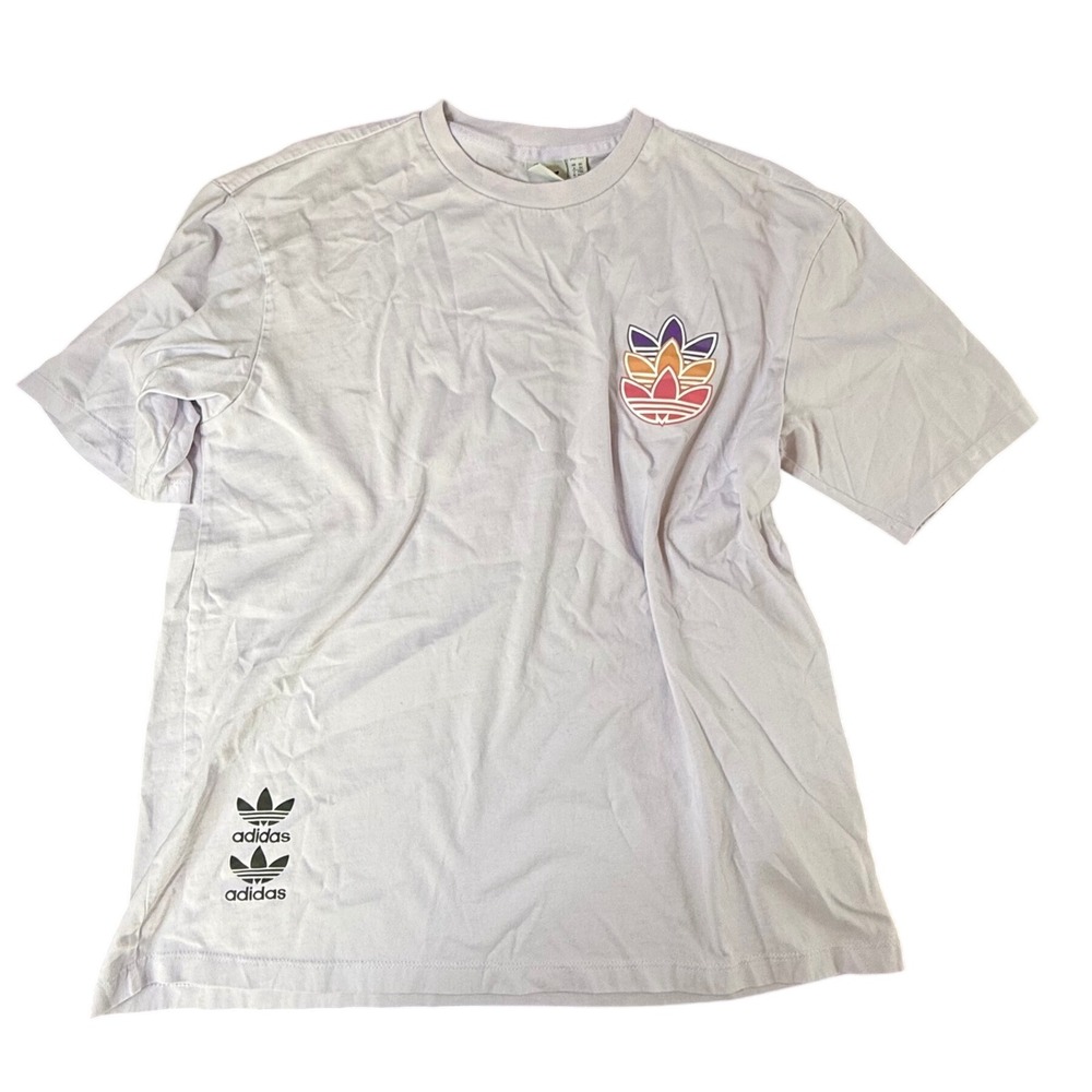 Adidas Trefoil Logo Graphic T Shirt Light Purple Casual‎ Streetwear Size XS